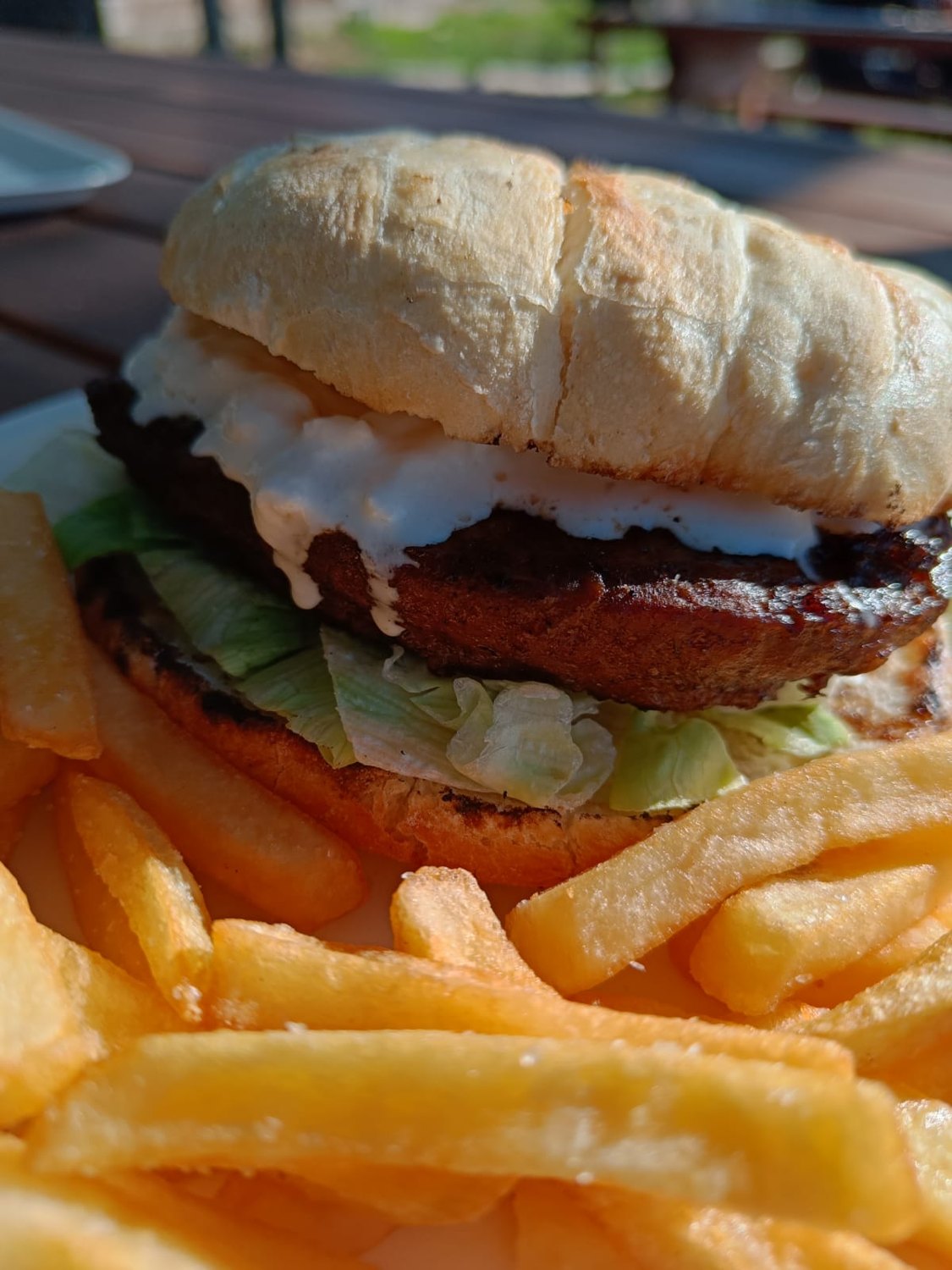 Panino e patatine del ristoro